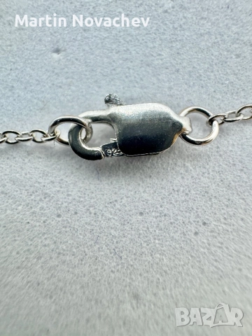 Сребърно колие с мойсанит (Диамант) 5 карата, снимка 12 - Колиета, медальони, синджири - 51685277