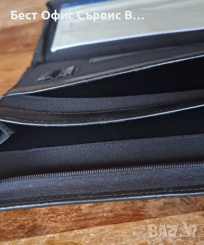 папка за документи с цип луксозна кожена черна Марксман Marksman А4, снимка 9 - Ученически пособия, канцеларски материали - 52542377