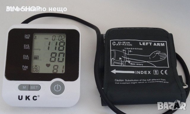 Апарат за измерване на кръвно налягане UKC BLOOD PRESSURE MONITOR, снимка 2 - Други - 42267193