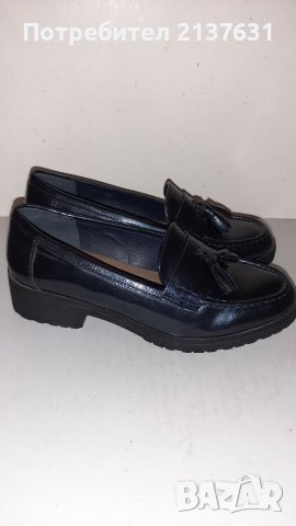 НОВИ ! ДАМСКИ ЧЕРНИ ЛАЧЕНИ ОБУВКИ - N 37
