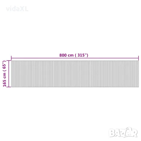 vidaXL Преграда за стая, натурален, ширина 800 см, височина 165 см, бамбук, снимка 9 - Паравани - 56147369