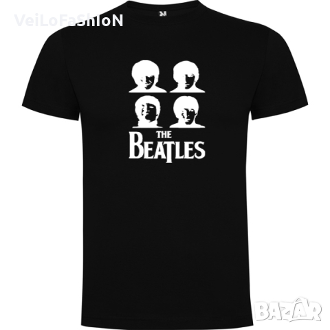 Нова мъжка тениска на музикалната група The Beatles в черен цвят, снимка 1 - Тениски - 44649167
