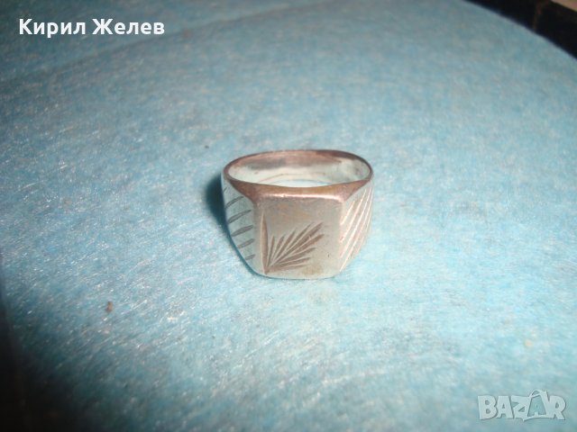 Старинен СРЕБЪРЕН ПРЪСТЕН ВИСОКА ПРОБА СРЕБРО РЪЧНО ОРНАМЕНТИРАН с КАЛЕМ КЛАСИЧЕСКО БИЖУ 26232, снимка 7 - Антикварни и старинни предмети - 34655532
