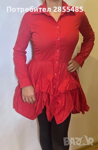 Риза Карамела фешън червена , снимка 3 - Ризи - 52095988