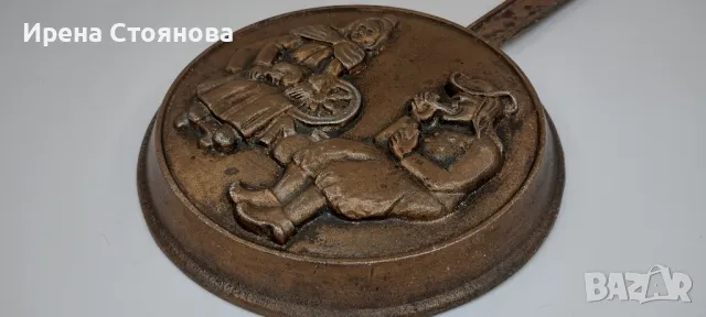 Винтидж, декоративен тиган с медно покритие., снимка 6 - Антикварни и старинни предмети - 48176532