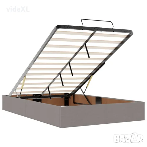 vidaXL Османска рамка за легло без матрак, таупе, 120x200 см, плат, снимка 10 - Спални и легла - 56146988