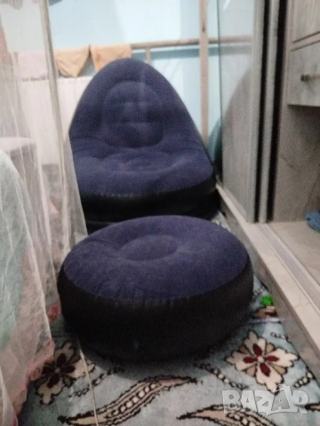 Преносимо надуваемо кресло и табуретка  