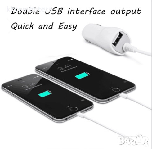 12V Зарядно за автомобил iPhone 2.1A / 1USB Port / Черен Баркод : 454186, снимка 2 - Зарядни за кола - 52176900