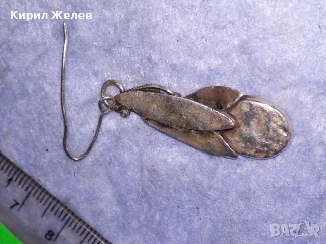 СТАРА СРЕБЪРНА ФЛОРАЛНА АР НУВО ОБЕЦА с ГНЕЗДО За ВГРАЖДАНЕ на СКЪПОЦЕНЕН КАМЪК 13909, снимка 8 - Антикварни и старинни предмети - 40532321