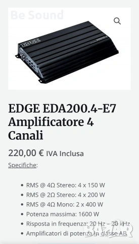 4 канален Усилвател EDGE EDA 4.200 клас АБ , снимка 10 - Ресийвъри, усилватели, смесителни пултове - 53688178