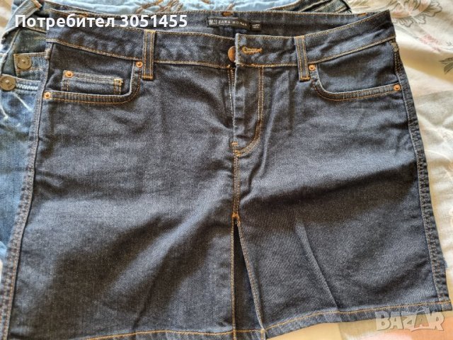 2 бр.дамски дънкови къси поли - Next и Zara, снимка 6 - Поли - 32967333