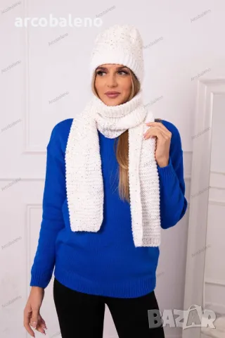 Дамски зимен комплект Jowita, 4цвята , снимка 7 - Шапки - 47512928