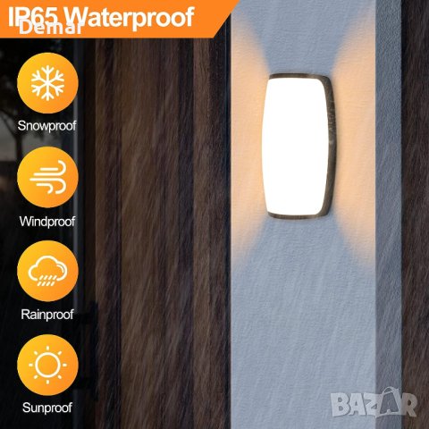 FUDESY 12W 3000k LED външна стенна лампа, снимка 6 - Лампи за стена - 41867735