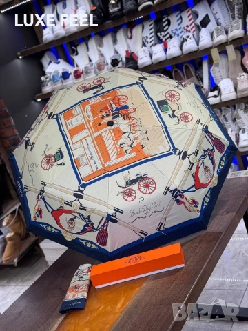 HERMES 💎Дамски Чадър ☔, снимка 4 - Други - 53287669