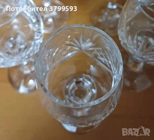 9 кристални чаши, снимка 7 - Чаши - 52645835