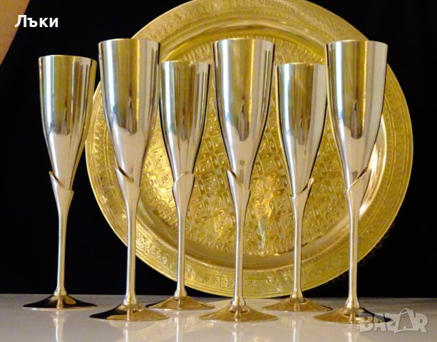 Бронзов бокал,чаша за вино,шампанско,25 см. , снимка 12 - Антикварни и старинни предмети - 41899731