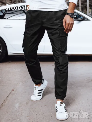 Мъжки черен карго панталон
