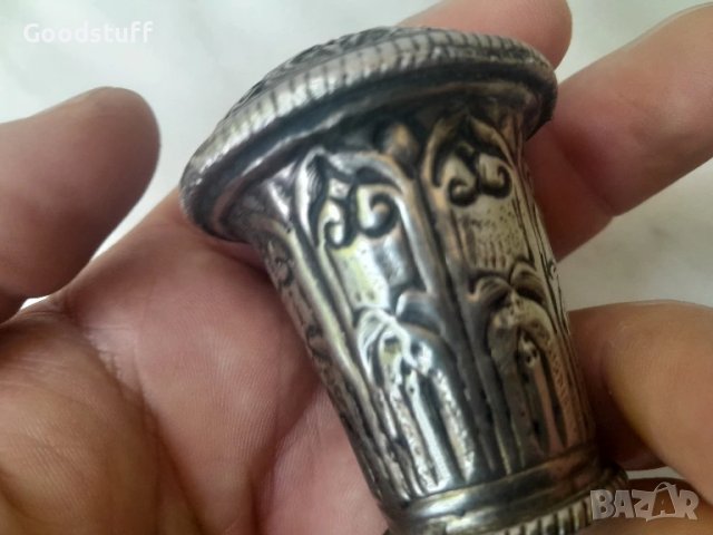 Дрьжка за бастун, чадьр, фигурална, мелхиор, снимка 4 - Антикварни и старинни предмети - 50675124