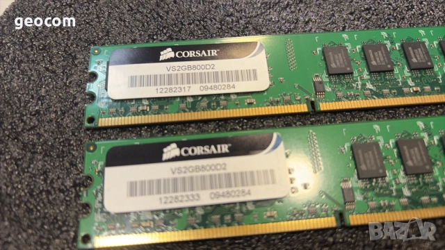 4GB (2x2GB) DDR2 CorsAir PC2-6400U (800Mhz,CL-5,КИТ), снимка 2 - RAM памет - 53532817