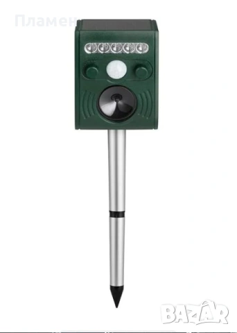 Соларен градински високочестотен уред против животни гризачи и птици – 36 см, снимка 6 - Други - 53713235