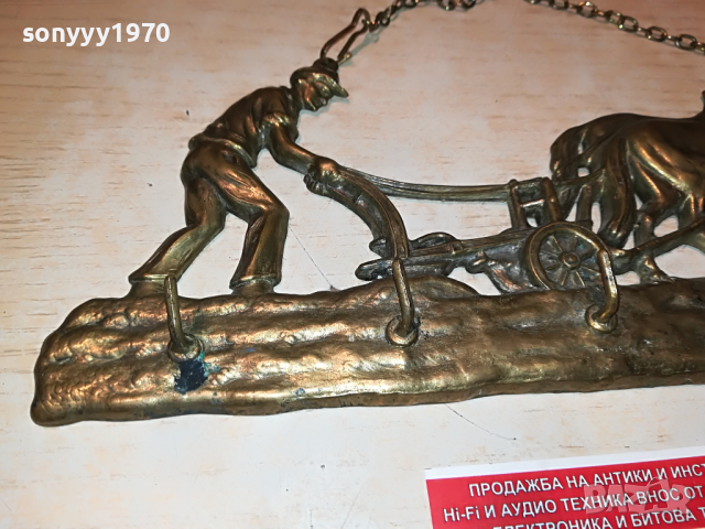 ОРАН-ЗАКАЧАЛКА МЕД/МЕСИНГ-27Х12СМ 2603222048, снимка 10 - Антикварни и старинни предмети - 36240748