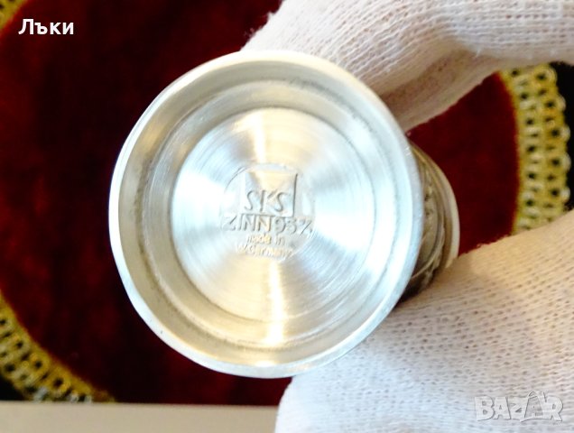 Чаши от калай за ракия,ловци,покер,кръчма. , снимка 8 - Антикварни и старинни предмети - 44479647