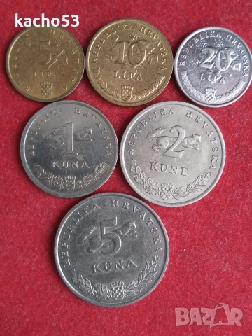 Лот Хърватия 2005-19 г. - 6 броя., снимка 2 - Нумизматика и бонистика - 53495513
