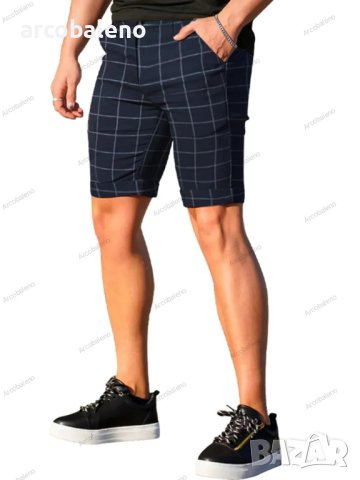 Карирани мъжки модни къси панталони, 4цвята - 023, снимка 12 - Къси панталони - 41376681