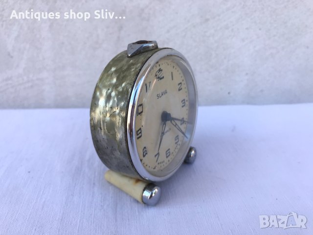 Винтидж настолен часовник Slava №0896, снимка 4 - Антикварни и старинни предмети - 34303044
