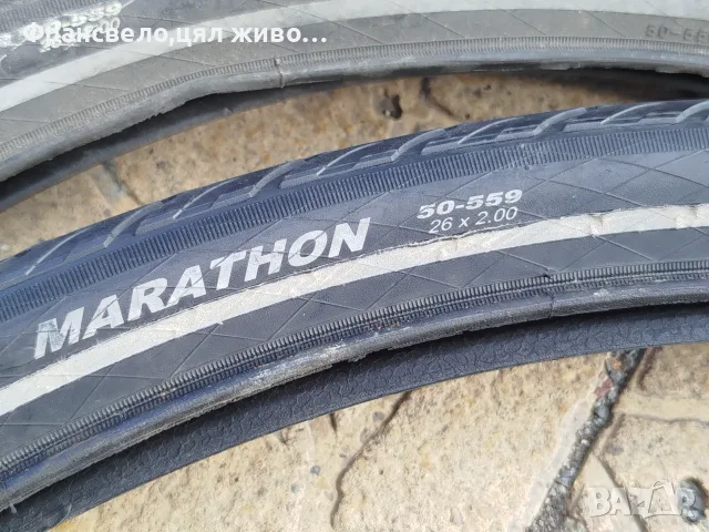 26 цола гуми за велосипед колело schwalbe marathon , снимка 2 - Части за велосипеди - 56326021