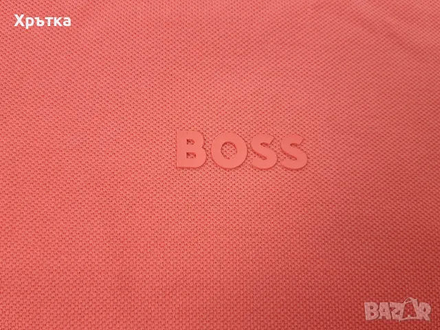 Hugo Boss Pio 1 - Оригинална мъжка тениска с яка размер L, снимка 8 - Тениски - 49756691