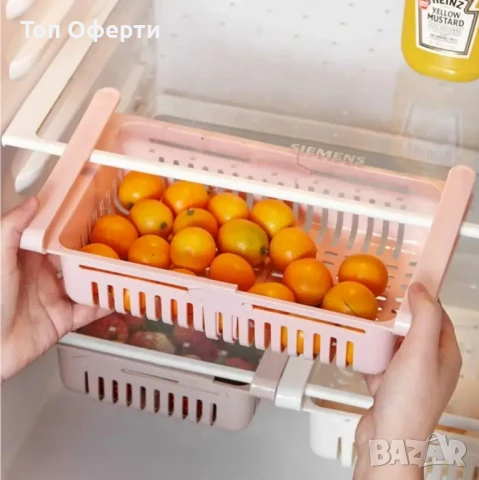 Мини органайзер за хладилник с чекмедже, разтегателен - 1 бр., снимка 3 - Органайзери - 48273052