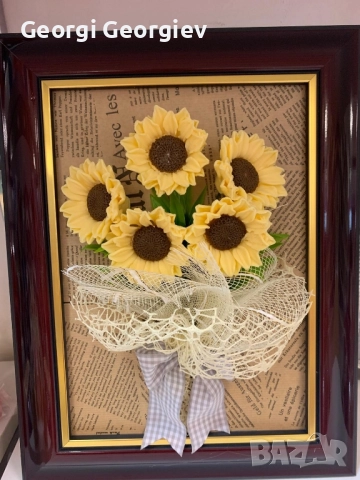 цветя изработени с глицеринов ароматен сапун и Българска роза Стара Загора,бивше кино Септември, снимка 2 - Изкуствени цветя - 52499822