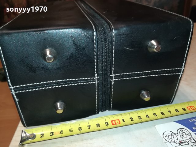 КОЖЕН КУФАР С ЦИП ЗА ШИШЕ И 2 ЧАШИ 1206231019M, снимка 9 - Колекции - 41116422