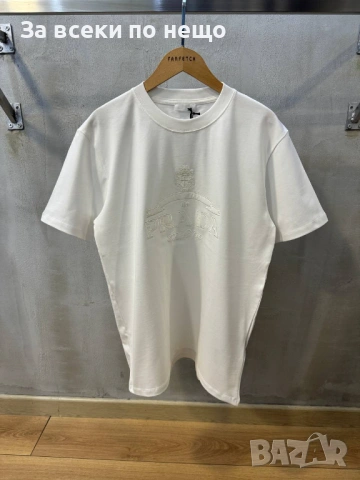 Prada Мъжка Бяла Тениска👕Мъжка Блуза С Къс Ръкав В Бял Цвят Код Mens P.102