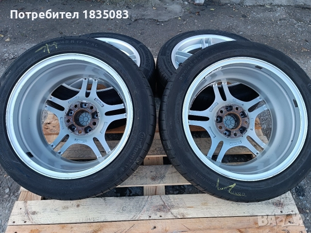 Лети джанти 17ки 5х120 BMW Syyle 66 + летни гуми 235/45/17 Continental, снимка 11 - Гуми и джанти - 52593776