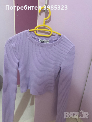 Чисто нова лилава блуза, снимка 1 - Блузи с дълъг ръкав и пуловери - 44642517