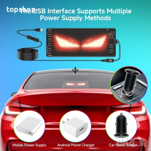 Нов проверен LED Matrix Panel ► Гъвкав Водоустойчив Програмируем Екран IP65 16 х 32 pxl 70 x 173 mm , снимка 2 - Части и Платки - 52476100