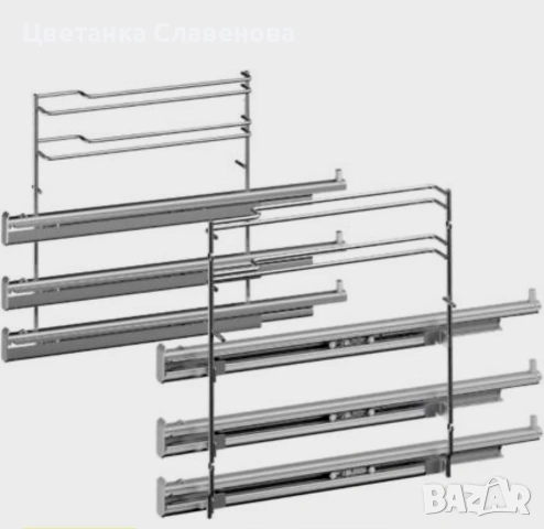 Телескопично чекмедже за фурни Bosch Siemens Neff Gaggenau с пълно изтегляне с 3 нива, снимка 2 - Печки, фурни - 53111751