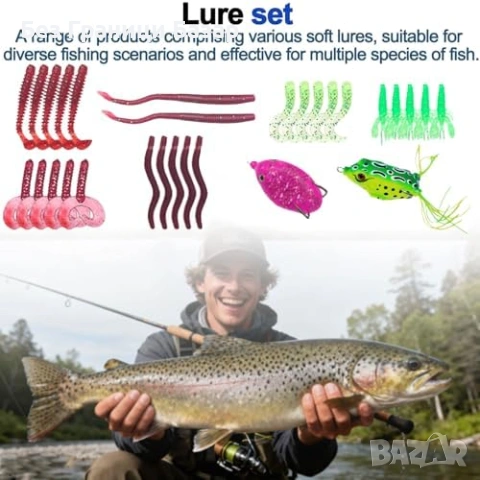 Нов Риболовен сет 164 части – реалистични примамки за сладка и солена вода, снимка 6 - Въдици - 53743821