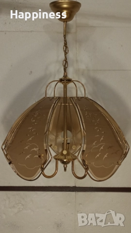 Абажур (Полилей) с 5 стъкла и 3 LED крушки E14 / 5W , снимка 8 - Лампи за таван - 46571841