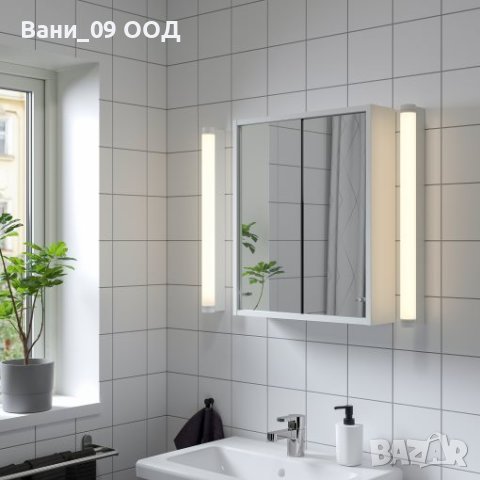 Шкаф за баня с 2 плъзгащи се огледални вратички, снимка 2 - Шкафове - 41836184