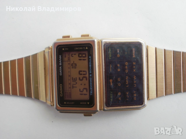 Cassio Telememo калкулатор елка мъжки стар оригинален часовник, снимка 2 - Антикварни и старинни предмети - 52005801