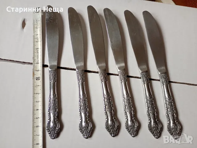 Ретро Винтидж стари немски прибори хранене старинни немски прибори десертен нож десертни ножове, снимка 2 - Антикварни и старинни предмети - 48343592