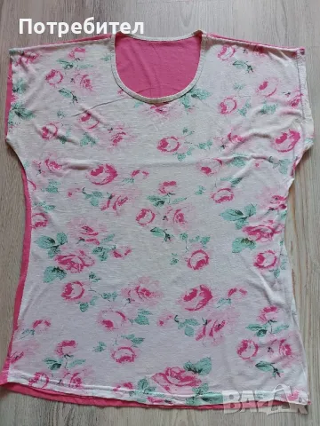 Дамска блуза с къс ръкав M-L, снимка 1