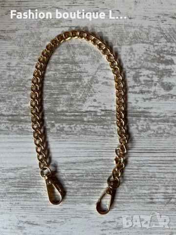 Златист синджир с две закопчалки от двата края подходящ като аксесоар за дънки , чанти и други ❤️, снимка 4 - Други - 52401481