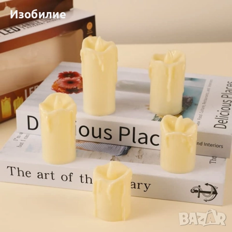 Комплект от 5 бездимни, безпламъчни, работещи с батерии LED чаени свещи Diya за декорация., снимка 4 - Декорация за дома - 52385974