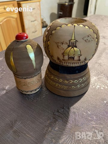 Дървена руска бутилка, снимка 4 - Антикварни и старинни предмети - 35982831