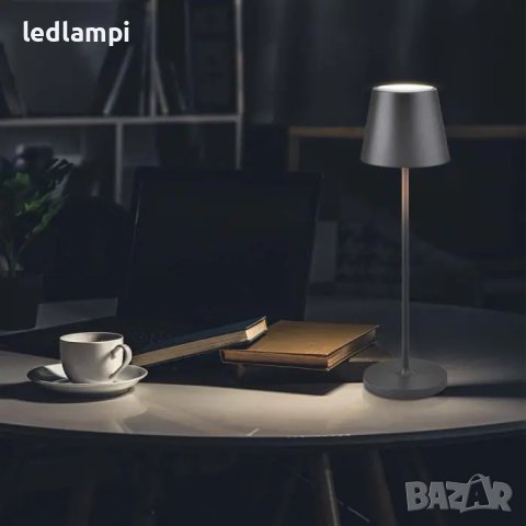 Настолна LED Лампа 3W Димиране Сива Презареждане, снимка 9 - Настолни лампи - 40839966