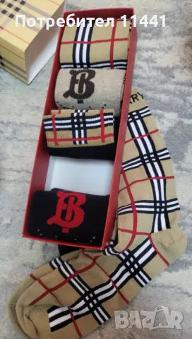 Чорапи 6 бр. Gucci Burberry, снимка 2 - Други - 48382357